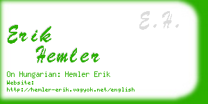 erik hemler business card